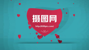 七夕节日爱心气泡表白视频AEcc2015模板15秒视频