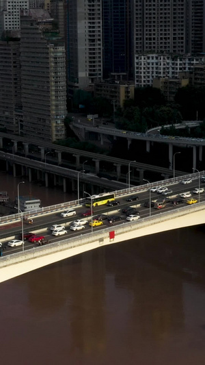 重庆黄花园大桥航拍素材汽车过桥航拍100秒视频