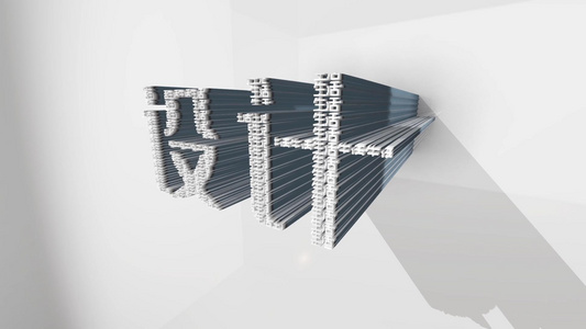 三维文字矩阵汇聚[3D立体]视频