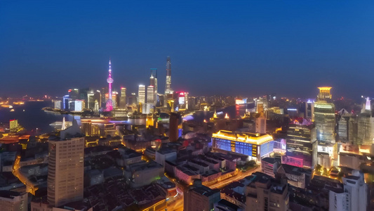 上海城市辉煌的夜景视频
