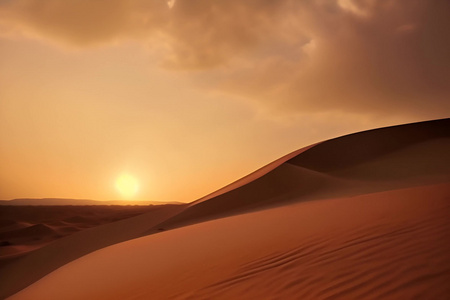 沙漠中的日落视频