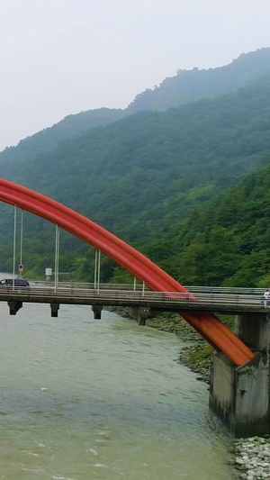 都江堰岷江大桥航拍122秒视频