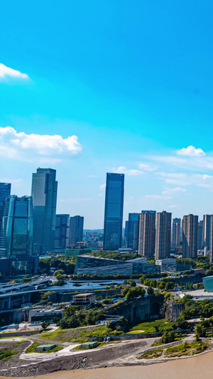 大气延时重庆长江城市群蓝天白云10秒视频