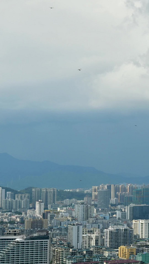 三亚暴风雨来临三亚建筑群10秒视频