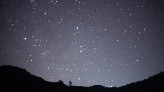 星空猎户座特写延时视频