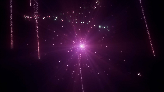 唯美大气紫色星光粒子光效视频素材视频