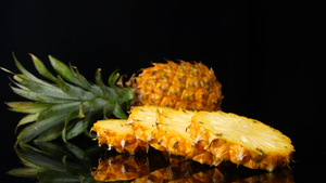 4K菠萝凤梨新鲜热带水果15秒视频