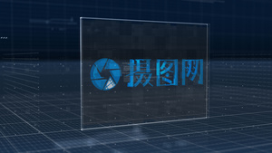 3D 科技科幻数字信息文字标志LOGO演绎 AECC2017 模板20秒视频
