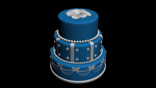 三维生日蛋糕动画视频