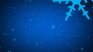 蓝色彩色雪瀑动画在蓝色彩色背景上映10秒视频