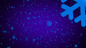 蓝色彩色雪瀑动画在蓝色彩色背景上映10秒视频