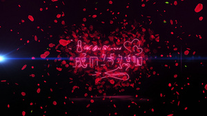 4K唯美的玫瑰花瓣婚礼片头AE模板20秒视频