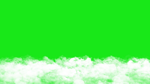 白云云层穿梭特效绿幕素材15秒视频