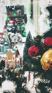 圣诞节玩具装饰小人物圣诞节氛围视频