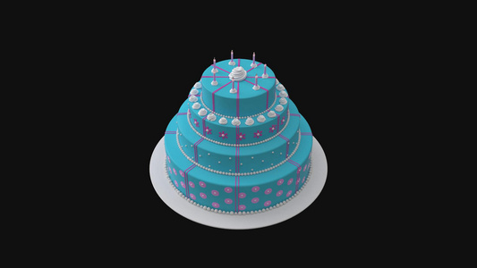 三维生日蛋糕视频