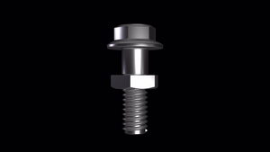 螺栓和螺母紧固螺母和螺栓金属灰色的动画静态垂直螺栓21秒视频