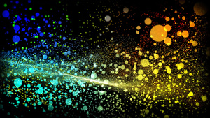 未来派抽象彩虹粒子波形维度球振荡21秒视频