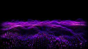 未来抽象紫紫色波形声音音频音乐球振荡可视化波技术数字21秒视频