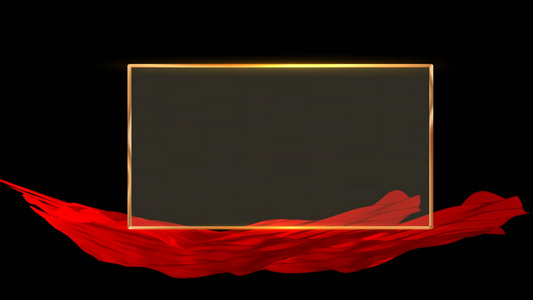红绸图文框视频素材视频