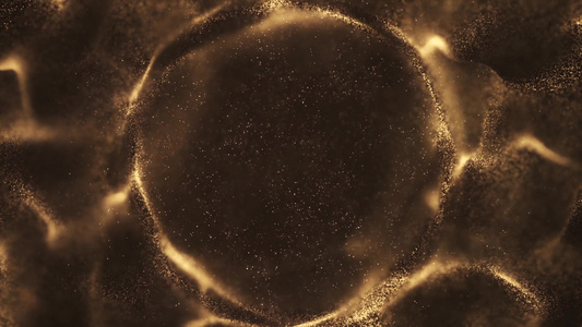 大气金色粒子抽象背景视频