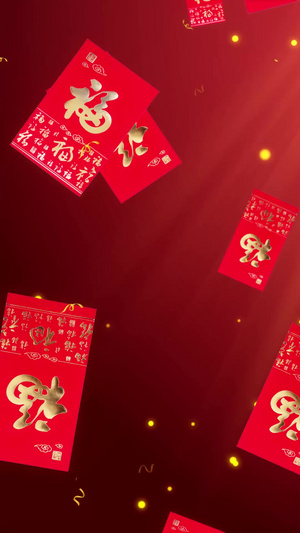红包雨红包大作战年会抢红包LED背景视频红包背景40秒视频