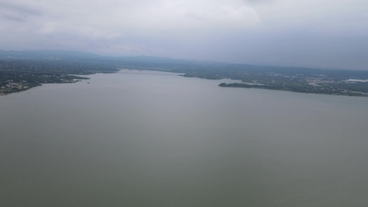 航拍湖南岳阳洞庭湖视频