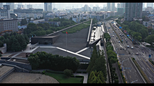 南京大屠杀遇难同胞纪念馆航拍4K视频