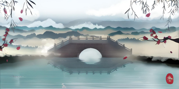 冬季杭州西湖桥视频