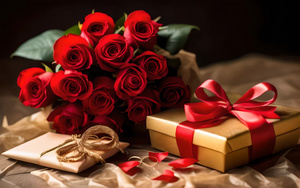 520情人节红色玫瑰花朵礼物4秒视频