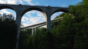位于斯维兹兰州洛泽河上两座桥梁35秒视频