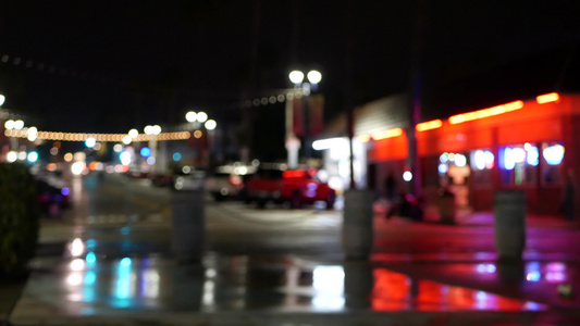 城市灯光雨夜的汽车温柔的公路黄昏的乌鸦视频