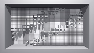 4K震撼方块矩阵创意运动裸眼3D效果40秒视频