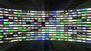 多媒体电视墙旋转无缝循环21秒视频