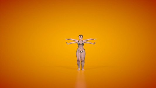 美丽的女人的肚子跳舞催眠镜像动作挂着乳胶垫视频