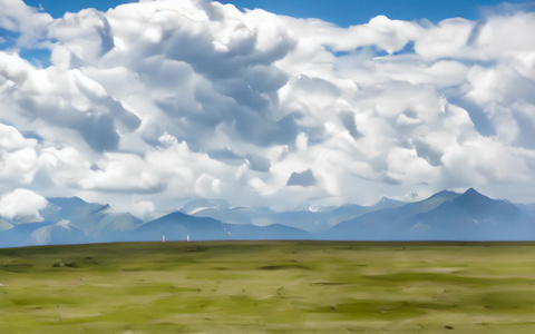 新疆天山牧场美景视频