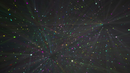 彩色粒子光雨抽象视频