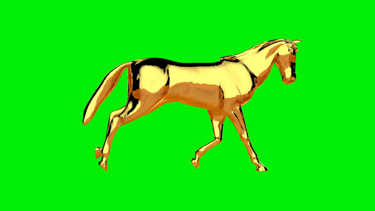 金马奔骑无缝环环绿屏视频