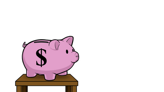 黑猪银行动画插图在白纸上加钱视频