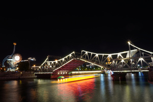 天津解放桥日转夜延时90秒视频