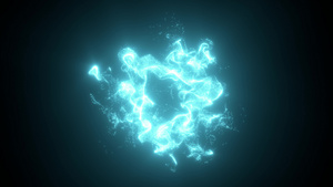 蓝色火焰特殊背景燃烧的形状3D感应器11秒视频
