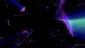 20年黑色背景上闪亮的紫色粒子8秒视频