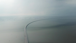 阴霾下的马来西亚槟城大桥10秒视频