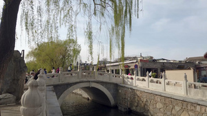北京什刹海后海景区街景104秒视频