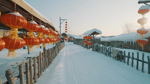 沈阳棋盘山雪乡街道18秒视频