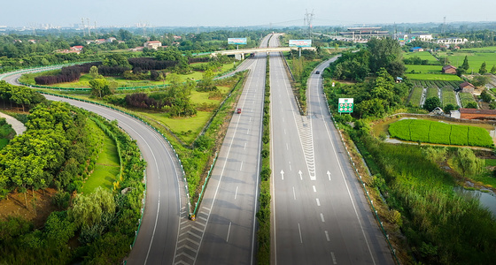 航拍高速公路视频