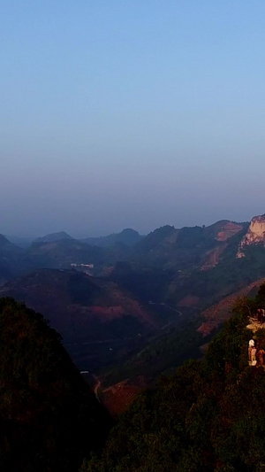 观景台航拍桂林山水旅游景点9秒视频