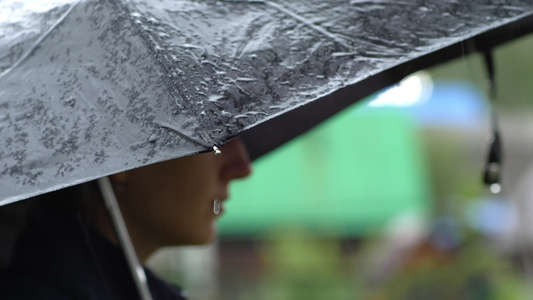 雨伞和黑色的雨伞视频