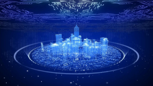 科技城市背景视频