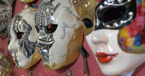手工制作的威尼斯狂欢节面具16秒视频