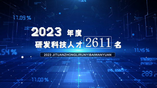 2023年度企业数据动画展示AE模板视频